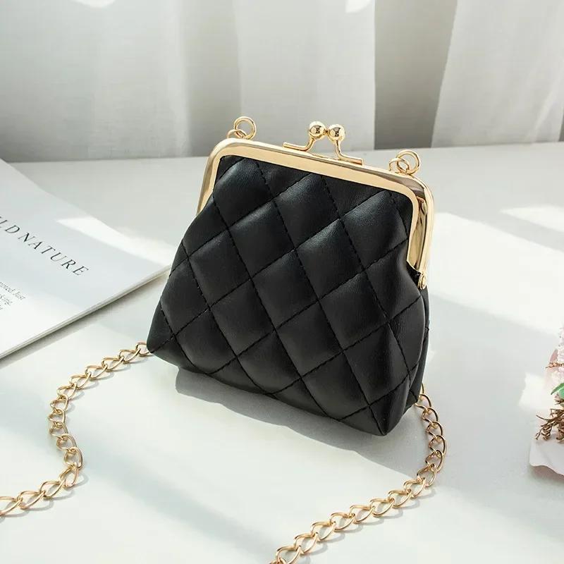 PU Leather Shoulder Bag Sweet Lipstick Makeup Organizer Mini Coin Purse Girls' Bags Small Crossbody Bag for Women
