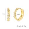 Luxury S925 Sterling Silver Diamond-encrusted Buckles Earrings for Women Trendy Gold Plated Stacked Zircon Huggie Hoop Earrings