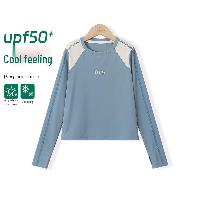 Montagut Kids  Embroidered Color-Block Long-Sleeve Tee 120
