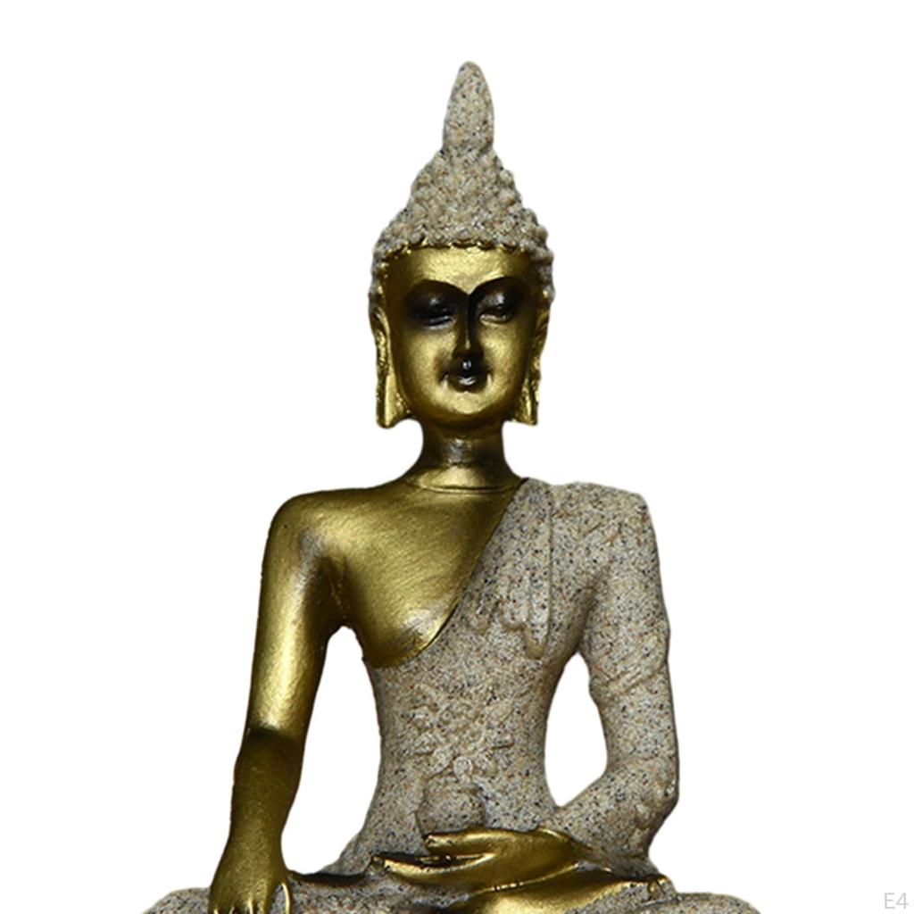 Buddha Sculpture for Home Office Decor - Handcrafted Resin Figurine