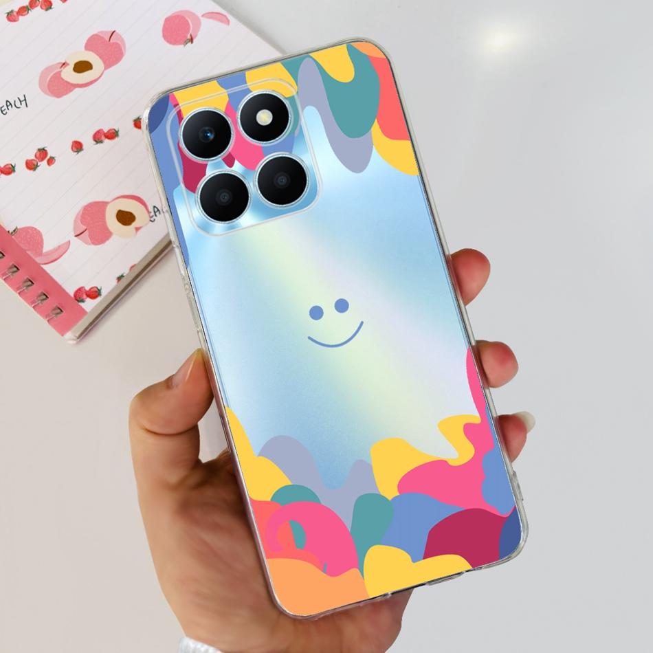 Pro Honor X6a Pouzdro na telefon HonorX6a X 6A 4G WDY-LX1 Roztomilý Motýl Květina Malované Měkký Silikon TPU Zadní Kryt Bumper