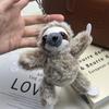 Adorabile Ciondolo Zaino Peluche Bradipo - Portachiavi Animale del Bosco per Bambine