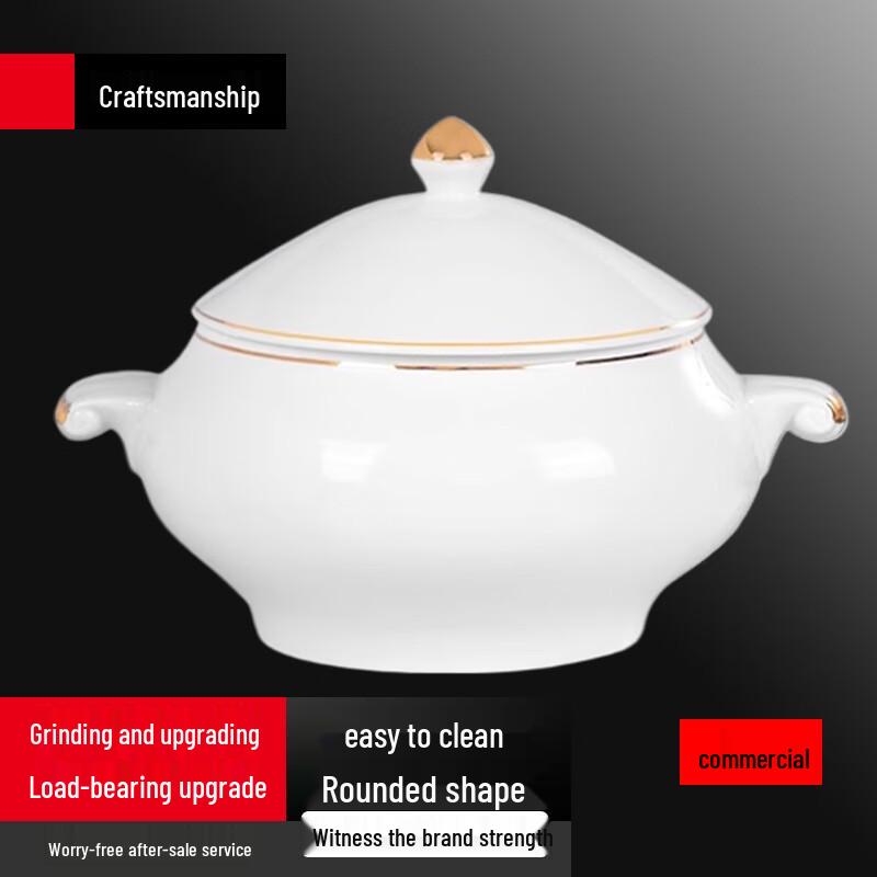 12-inch Ceramic Double Boiler Stew Pot