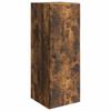 Wall Mounted Cabinet Smoked Oak Finish 33 X 34.5 X 90 Cm Particleboard