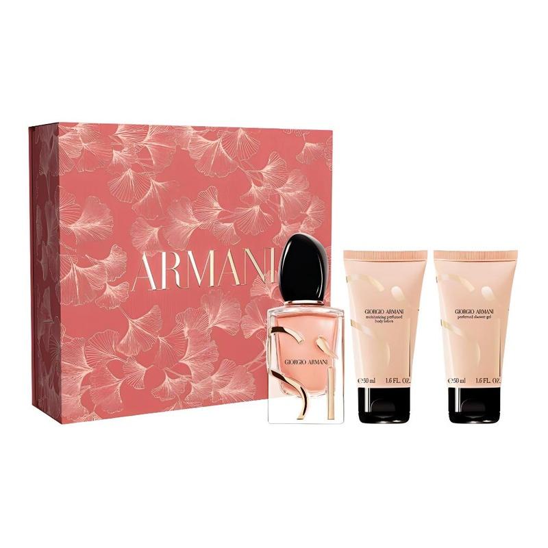 Armani Beloved Women Body Lotion Shower Gel Perfume Set EDP Mugwort Rose 50ml+50ml+50ml