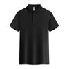 Sommer Herren Damen Kurzarm Revers Poloshirt, Baumwoll-Top in Leinwandbindung, Hochwertiges Weiches Businesshemd, Outdoor-Sport T-Shirt Unifarbe