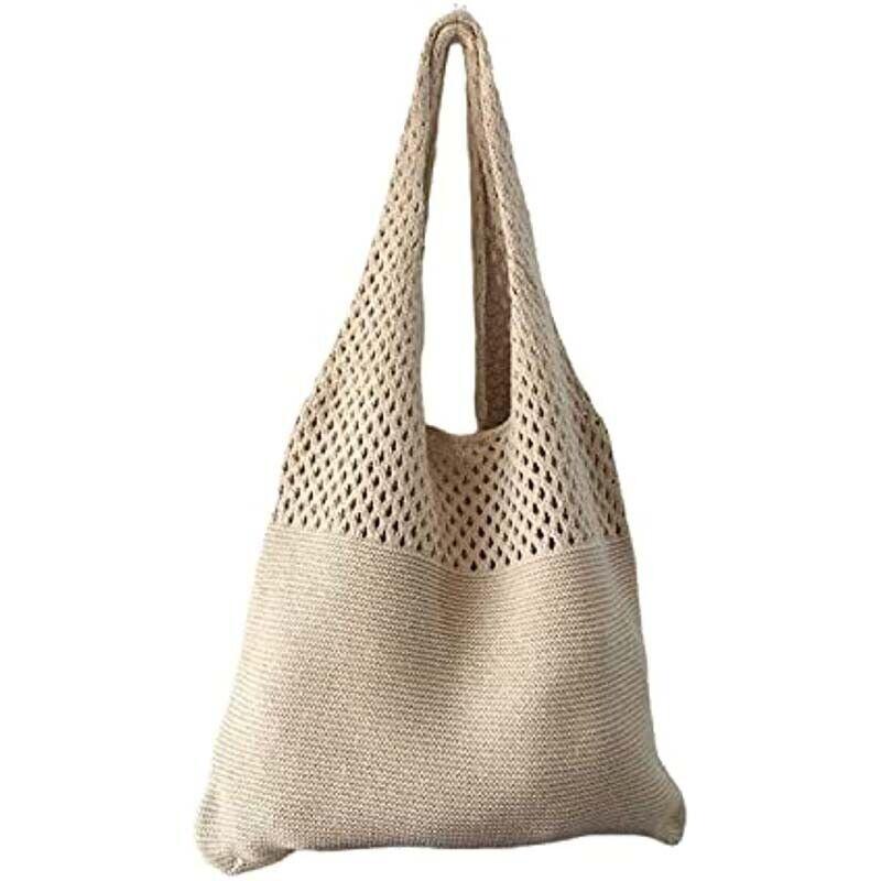 Vintage Knitted Shoulder Bag For Women, Elegant And Chic, Perfect For Daily Use, Large Capacity