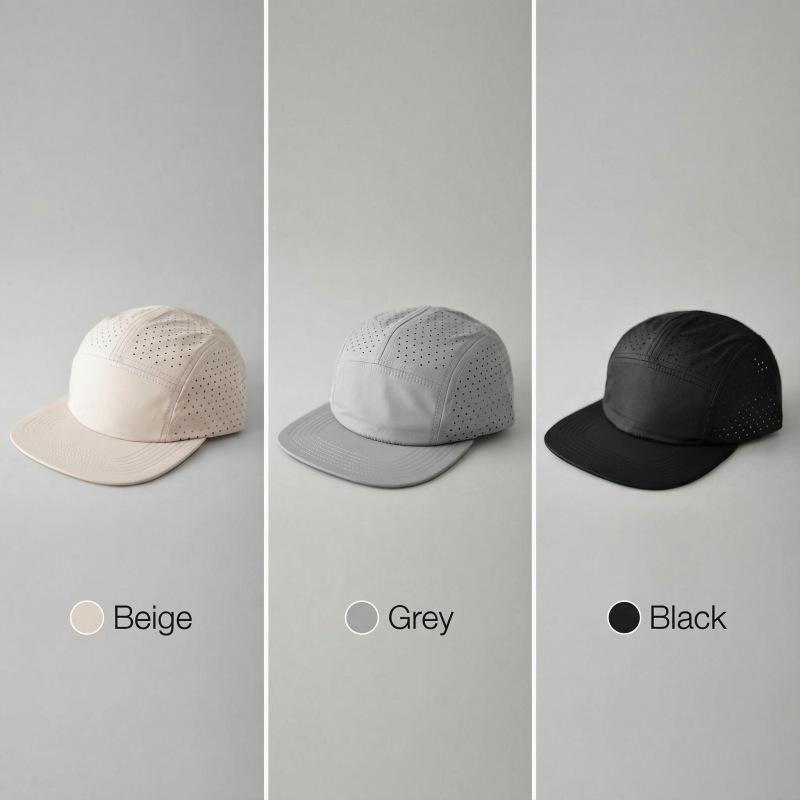 Men's Quick-Dry Sun Protection Duckbill Hat - Breathable, Perforated Sports Cap with Soft Brim.