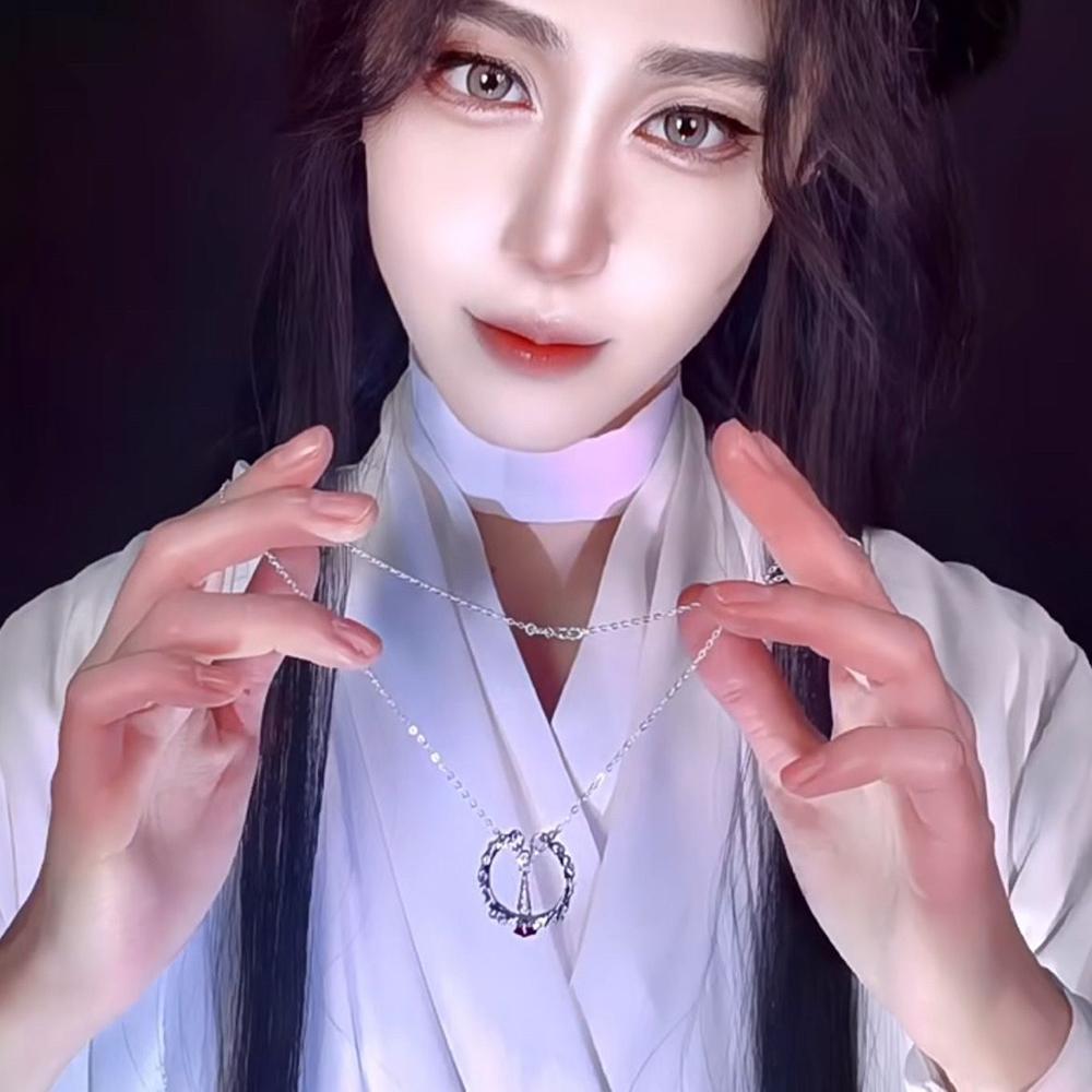 Guan Fu Tian Ci Anime Hua Cheng Xie Lian Cosplay Necklace Unisex Pendant Heaven Officials Blessing Clavicular Chain Jewelry