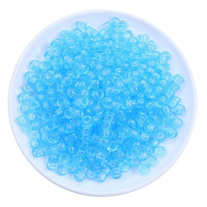 Handmade Bracelet Beads Acrylic Large Hole Barrel Beads Pony Beads Weaving Handmade Diy Bracelet Plastic Beads Jewelry Accessories Beads Loose Beads