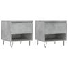Coffee Tables 2 Pcs Concrete Grey 50 X 46 X 50 Cm Particleboard