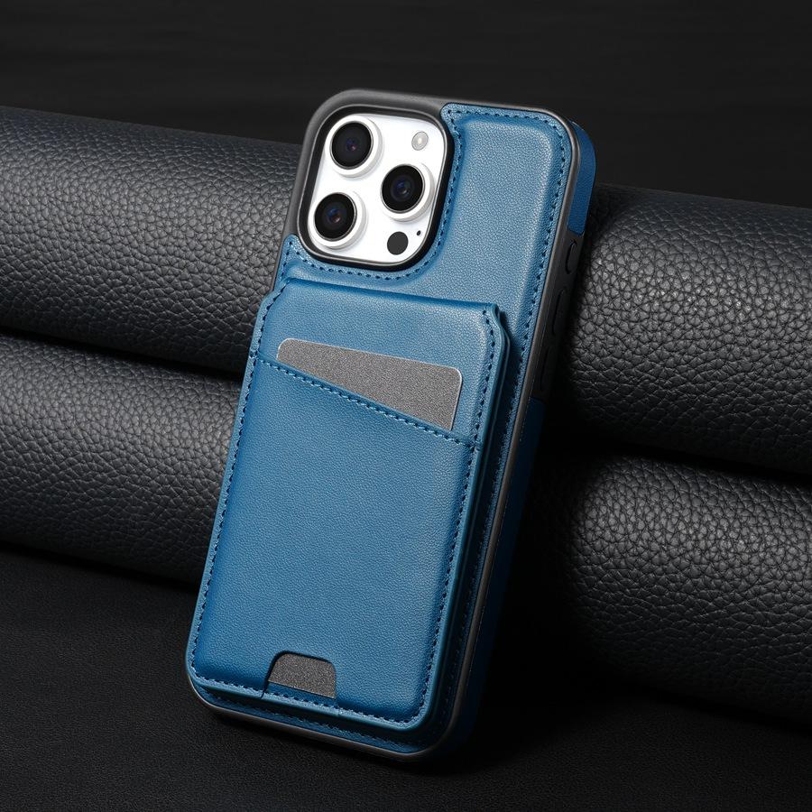 Odnímatelné magnetické bezdrátové nabíjecí pouzdro na telefon 2 v 1 | Ultratenký design se slotem pro kartu a nastavitelným stojanem | Rychlé nabíjení pro iPhone Samsung