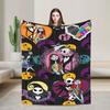 Warm Soft Blankets Camping Jack Halloween The Nightmare  Throw Blanket  Flannel Bedspread For Home Decor Pattern Sofa Bed Cover