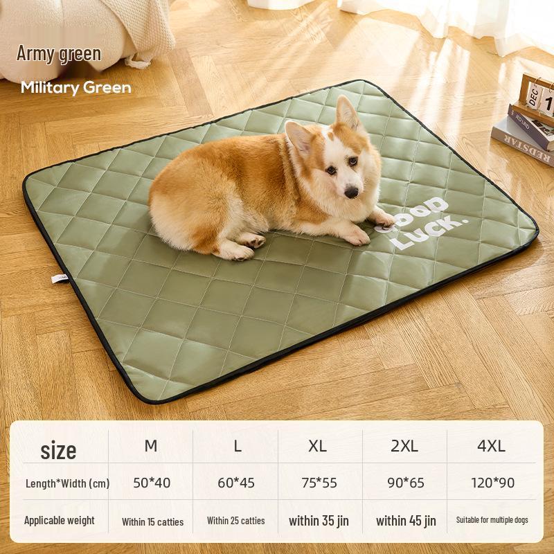 Four Seasons Waterproof & Urine-Proof Dog Mat for Sleeping, Moisture-Proof Pet Floor or Car Seat Mat. M армия зеленый