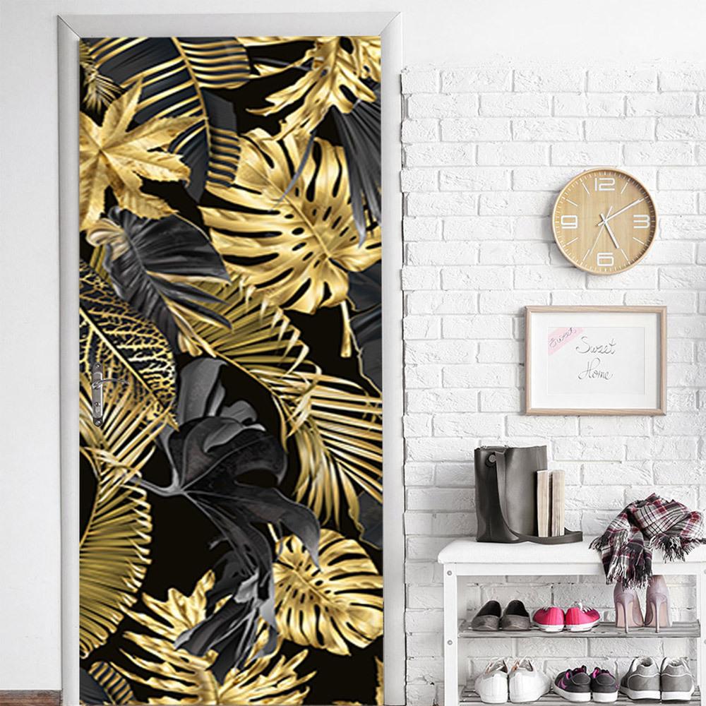Adesivo Per Porte 3D "Faccia Del Buco" - 77x200 Cm, Autoadesivo, Rimovibile, Impermeabile