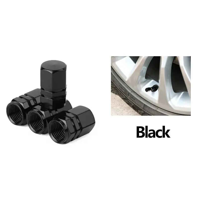 Aluminum Alloy Car Tire Valve Caps Airdust Waterproof Tyre Rim Stem Cover for Automobiles Motorcycles Bikes 4Pcs