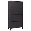 Locker Cabinet Anthracite and White 90 x 40 x 180 cm Steel