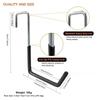 Heavy Duty Iron Garage Storage Hooks Anti Slip Rubber Coating For Hanging Tools Ladders Bikes Garden Supplies