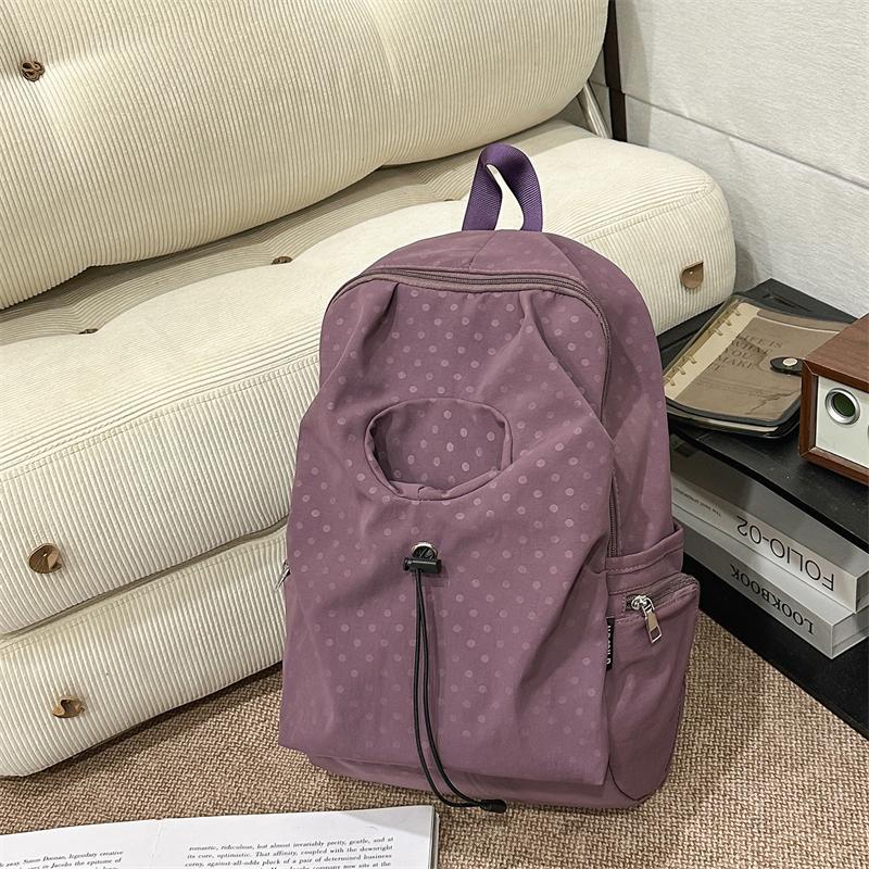 Cute Polka Dot Backpack – Fashionable & Functional School Bag for Men & Women – Perfect for Daily Use