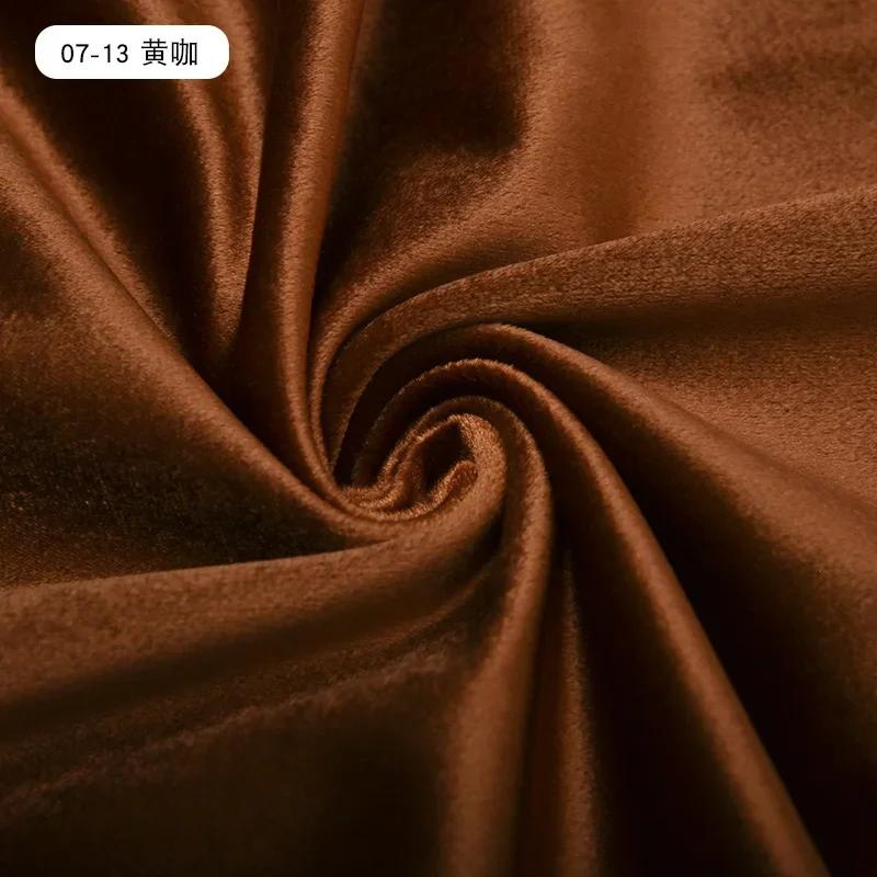 High Quality Thickend Velvet Fabric Soft By The Meter for Sofa Covers Pillowcases Curtain Sewing Velour Cloth Anti-wrinkle Blue