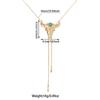 European and American Style Bull Skull Pendant Necklace, Gold Snake Chain with Turquoise Drawstring Style