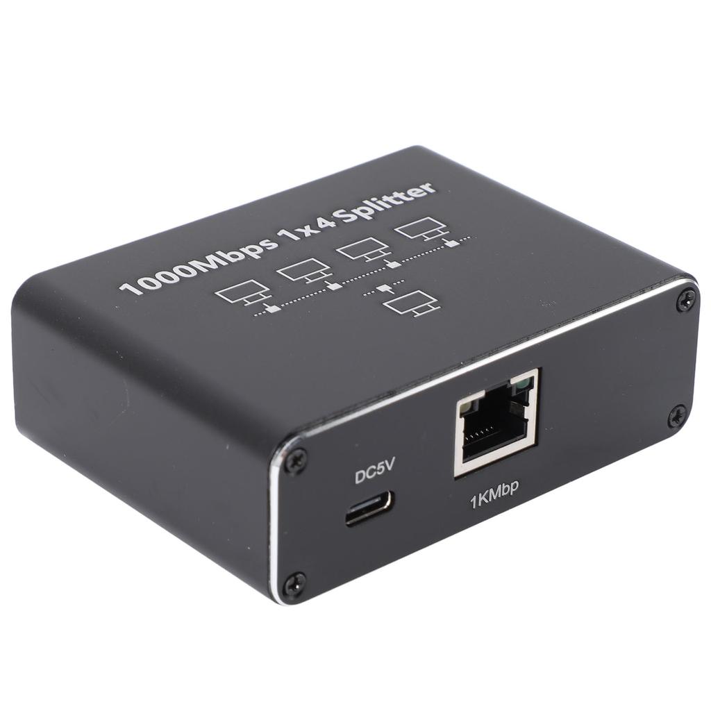 RJ45 Connector Splitter with USB Power Cable 1000Mbps High Speed Gigabit Ethernet Splitter for Computer TV Game Console