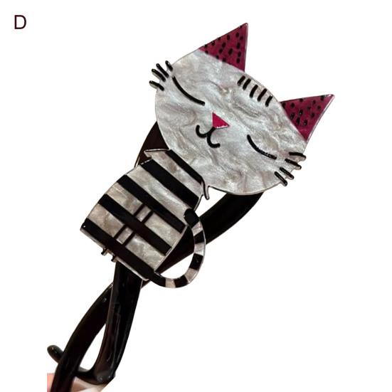 Girls Hair Clips Cartoon Cat Decor Twist Hair Claw Back Head Crab Holder Women Hair Styling Tool Hair Accessories