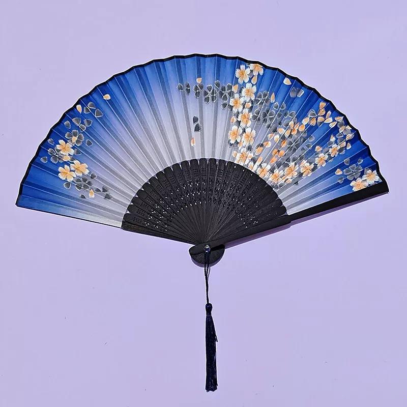 Traditional Folding Fan for Summer, Portable Folding Fan for Hanfu Dance, Qipao Show, New Chinese Style, Portable Gift Bamboo Fan