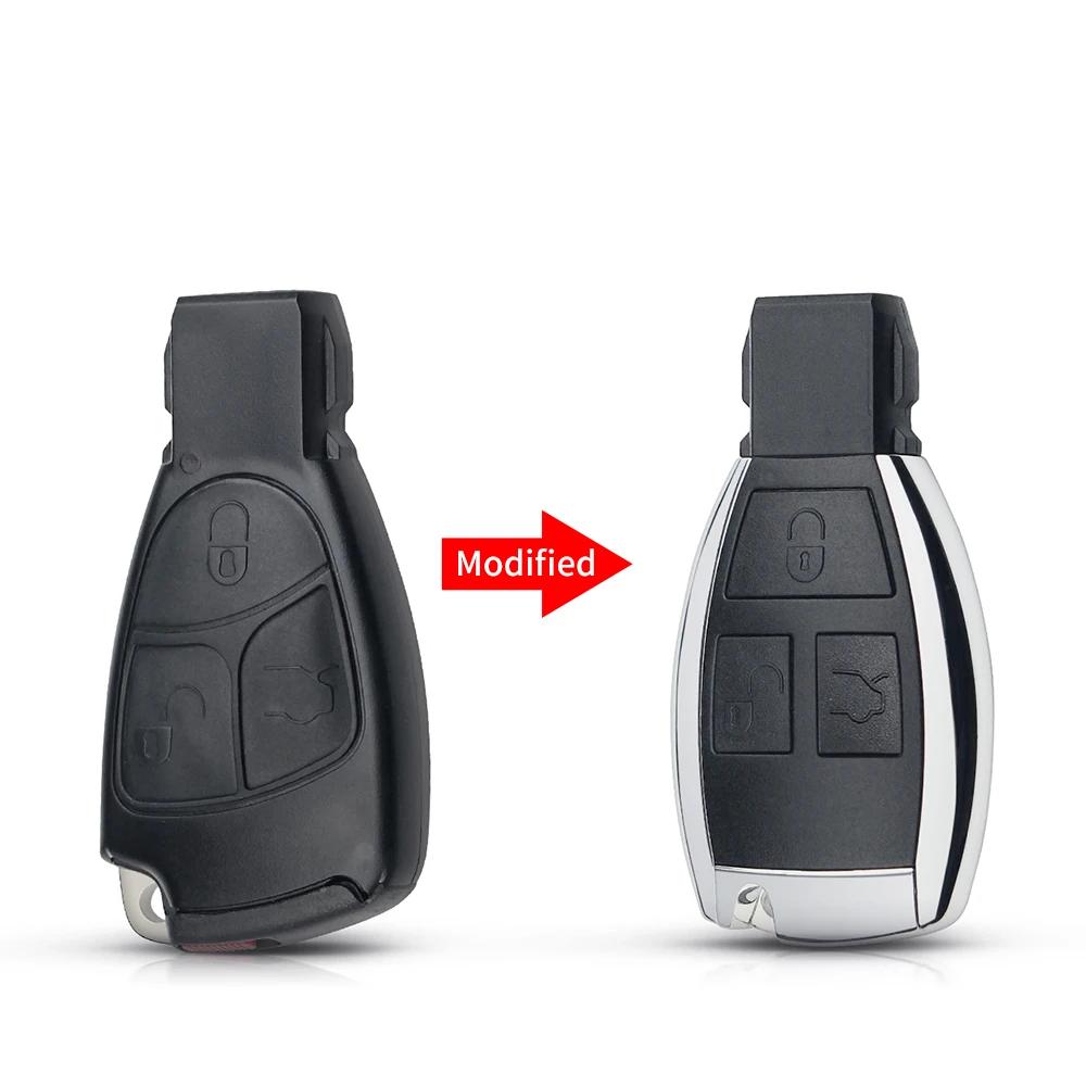 KEYYOU Car Key Shell For Mercedes Benz B C E ML S CLK CL Modified Replacement Smart Car Key Shell 3 Buttons