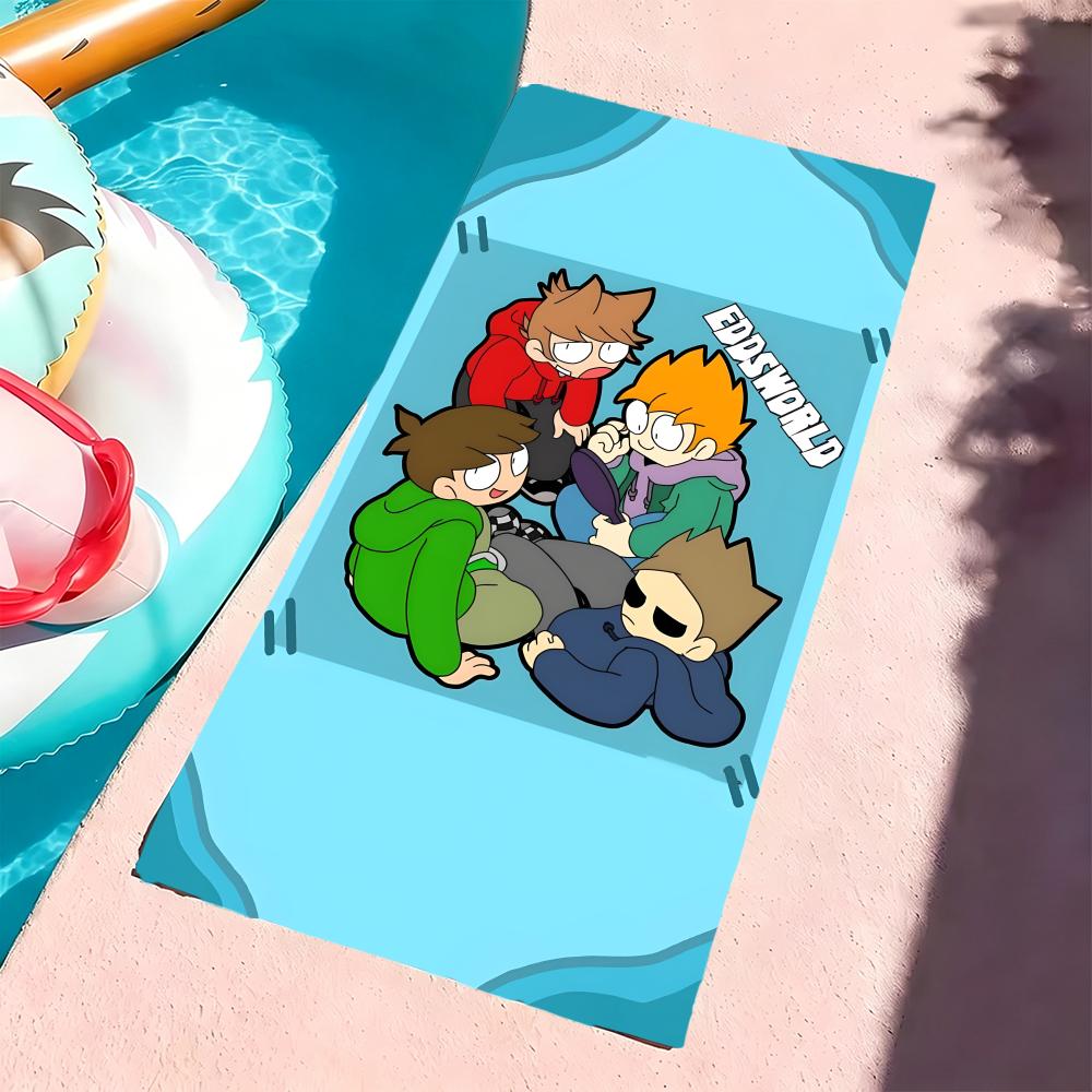 E-Eddsworld-S Towel Microfiber Beach Towel, Quick-Dry, Sand-Free, Ultra-Fine Fiber, Super Soft.