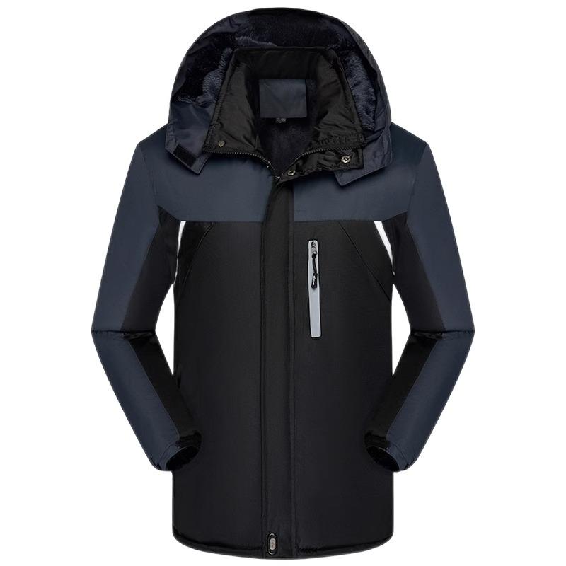 Winter Jacket Padded Jacket Men's Thickened Plus Velvet Men's Padded Jacket Padded Jacket Overalls Large Size Jacket Winter Men