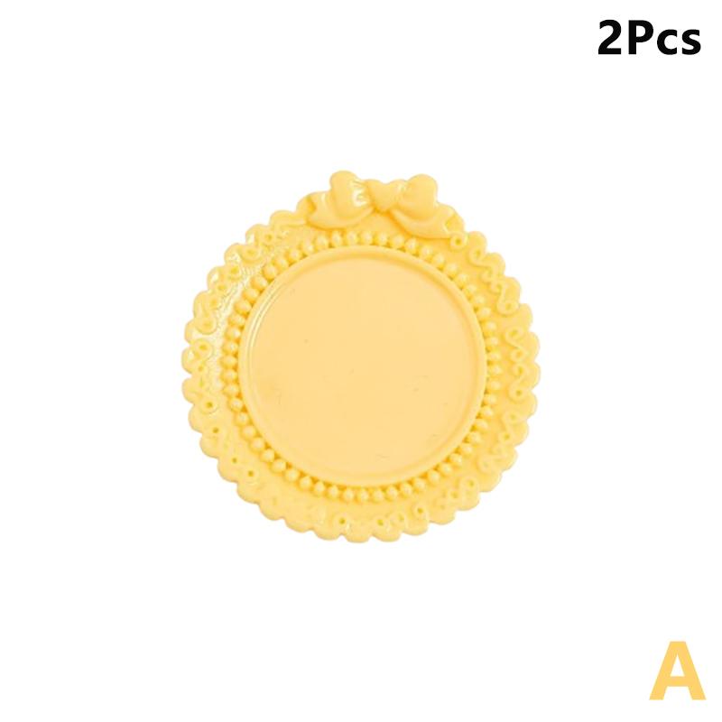 2Pcs Cute Resin Paint Palette Nail Art Palette Nail Art Display Stand Mini Portable Tone Nail Tools Art Supplies Decorative