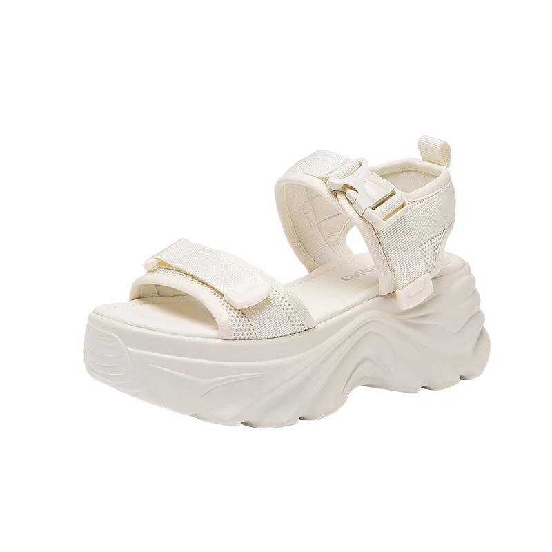 Daddy sandals women's  summer new versatile skirt muffin thick sole heightening soft sole casual beach shoes