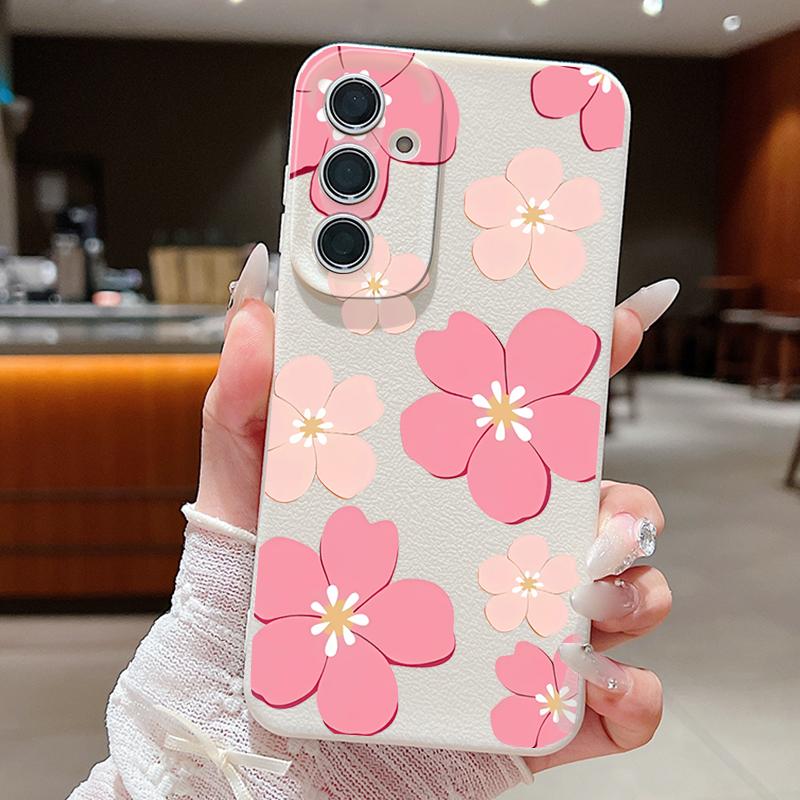 Fresh Style Cherry Blossom Case For Samsung Galaxy A57 A37 A17 A56 A36 A26 A16 A55 A35 A25 A15 A54 5G S21 FE S22 S23 S24 Plus S25 Edge S26 Ultra