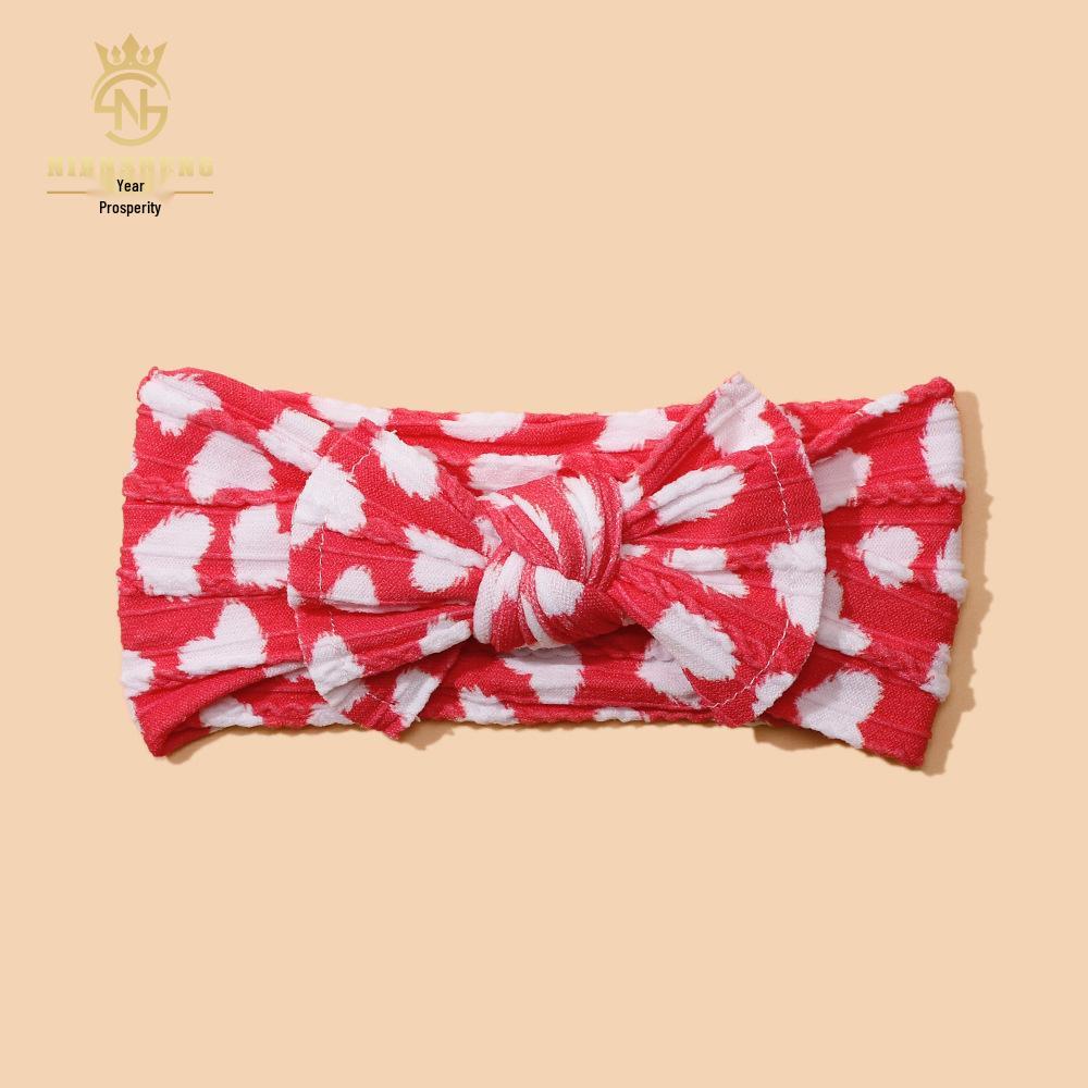 New European & American Baby Headband: Cute 3D Bow, Digital Print & Nylon Jacquard