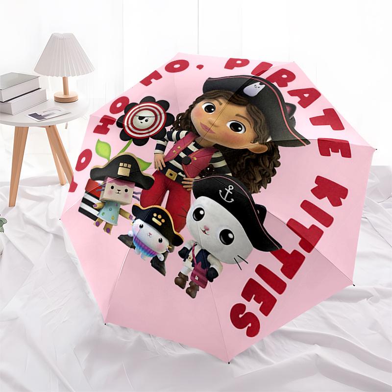 

Gaby s Dollhouse Outdoor Umbrella - Automatic Open/Closed, Foldable Design, 8-Bone Iron Frame, Festival Gift for Fans and Travelers0104146a