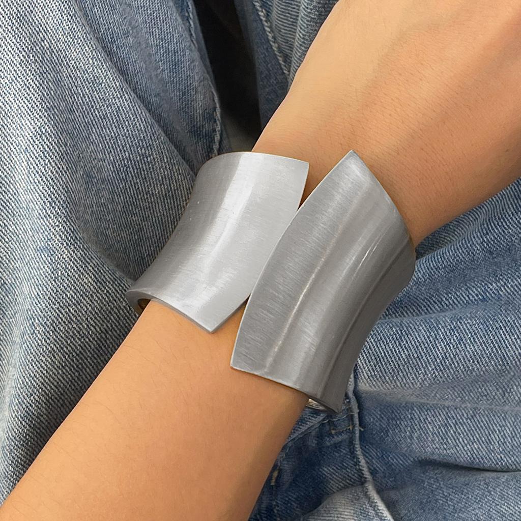 Ingemark 6 Styles Tendance Punk Asymétrique Lisse Bracelets à Ressort Mode Féminine Déclaration Large Manchette Bracelet Steampunk Bijoux Hommes