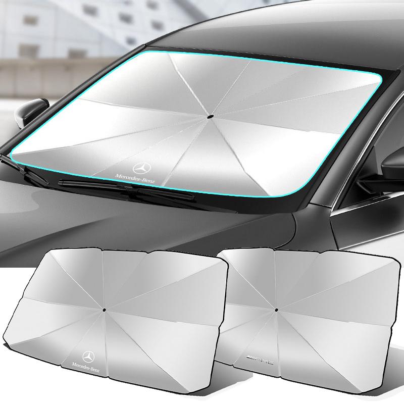 1Pcs Car windshield Sunshade Umbrella Protector Parasol Foldable For Mercedes Benz AMG A180 A200 A260 W203 W210 W211 W204 C E S CLS GLA