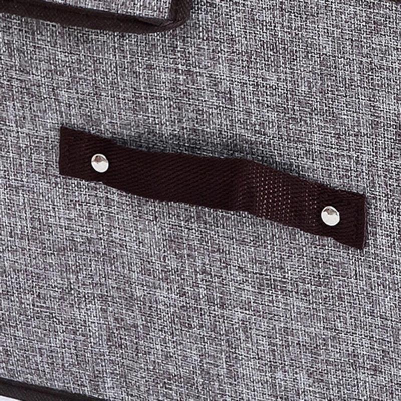 Stylish Cotton Linen Underwear Box Storage Container with Covers for Bedroom