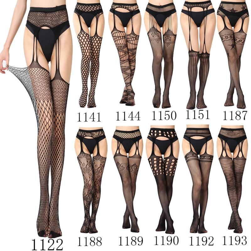 28 Colors Women Sexy Tights Black Nylon Stretch Pantyhose Ladies Garter Belt Socks Party Nightclub Charming Suspender Tights