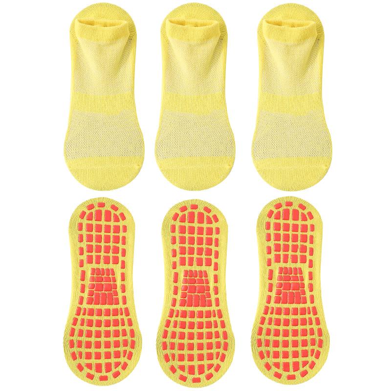 

3 пары мужских нескользящих силиконовых носков для пола, повседневные, из хлопковой сетки, дышащие, удобные, для йоги, батута, массажа ног, балета, танцев, унисекс EU 39-43