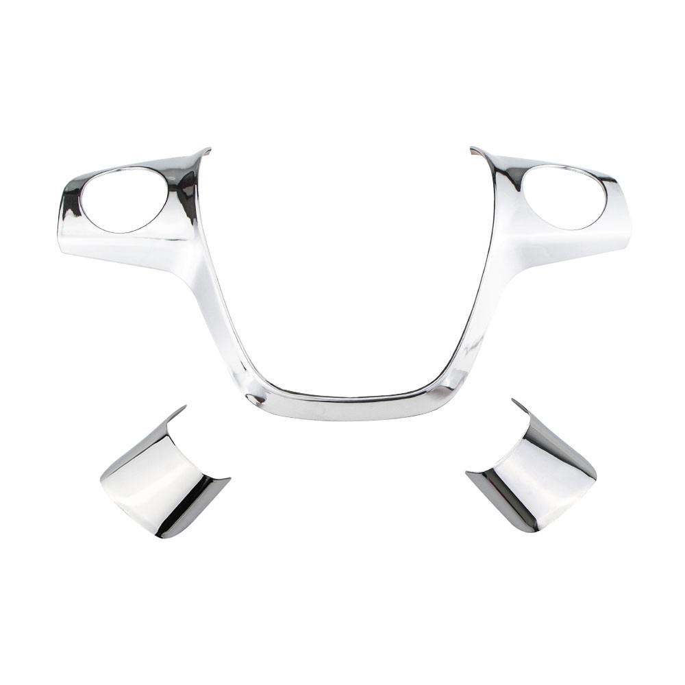 Steering Wheel Cover Sequins Trim Sticker ABS Chrome for Ford For Focus 3 Kuga Escape CMAX Grand 2011-2017 Models