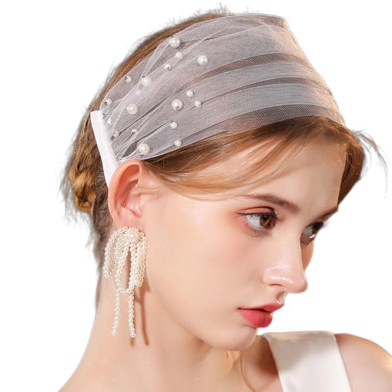 

Нежное украшение для головы невесты Ручная работа Свадебная заколка-вуаль Удобная заколка для волос для свадеб и вечеринок