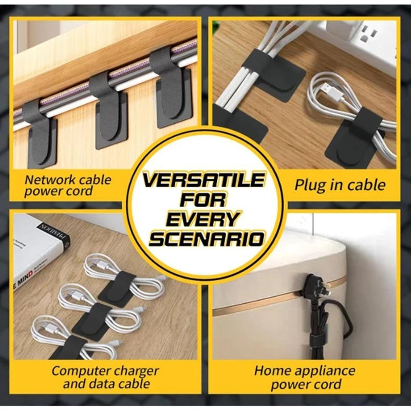 Reusable Self Adhesive Hook and Loop Cable Ties Cord Rope Holder Cord Organizer Straps Wire Organizers Home Office Essentials