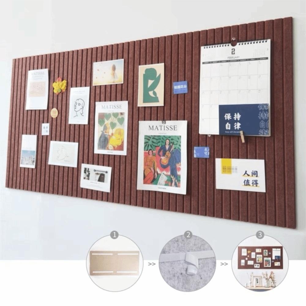 No Drill Felt Wall Stickers Self-Adhesive Felt Bulletin Board Photo Display Board  Gallery Wall