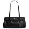 Bridget 35 borsa a tracolla in pelle di mucca design a ribalta con chiusura nascosta taglia grande da donna nera