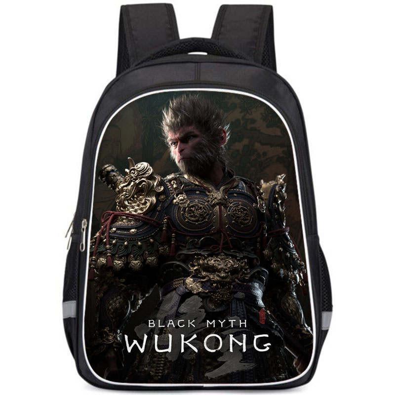 

Stylish Black Myth Wu Kong Backpack Durable Oxford Cloth Design Perfect For School And Travel StyleA,2 layers S