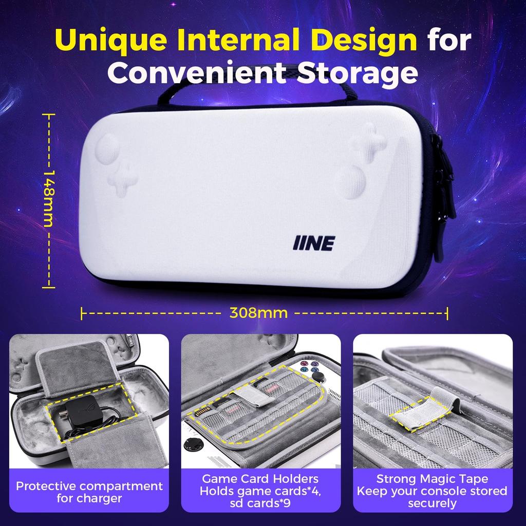 Rog Ally Storage Bag, Travel and Storage Rigid Box, Compatible with Rog Ally Games, Laptops, and Accessories