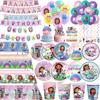 Gabby Dollhouse Birthday Decoration Gabby Disposable Dishes For Parties Girls Boys Favors Baby Shower Supplies Child Party Decor