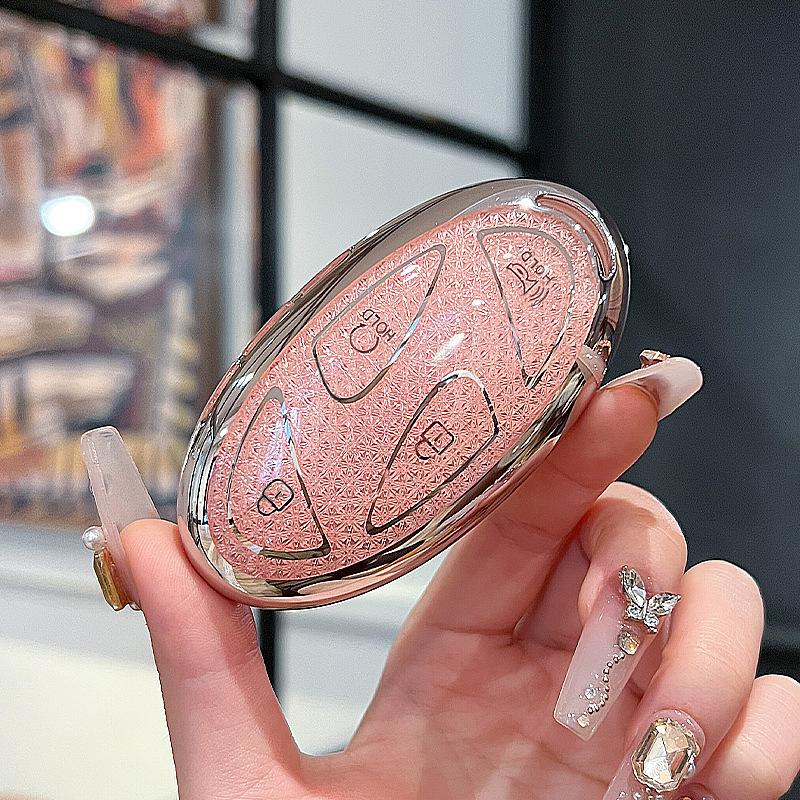 

Diamond Pink For Hyundai Ioniq 6 Grandeur Gn7 Kona Smart 7 Button Remote Car Key Case Cover Fob Keychain Accessories